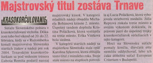 Majstrovsk titul zostva v Trnave